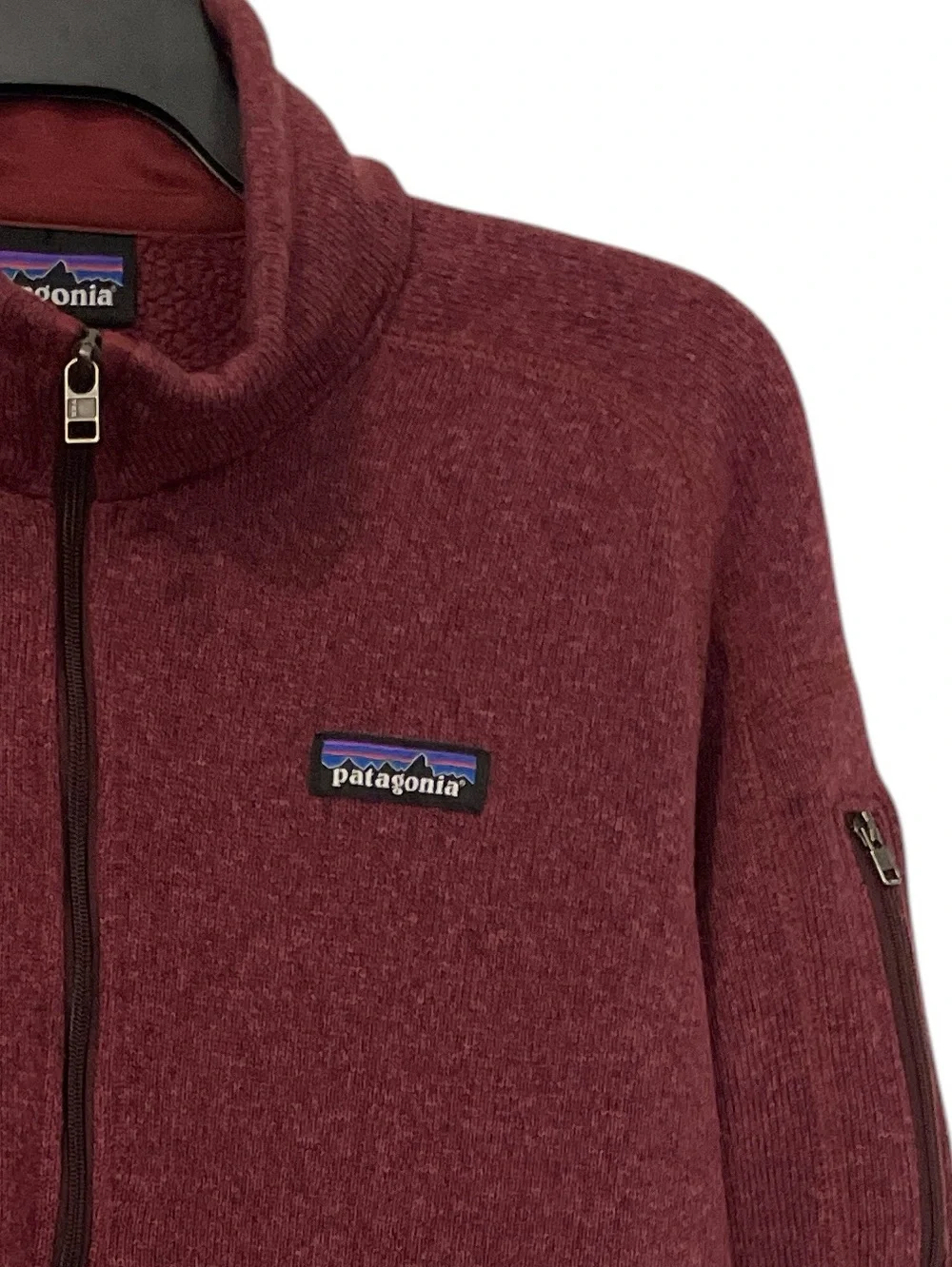 Patagonia women’s Better Sweater Quarter-Zip Fleece  Burgundy Pullover size L